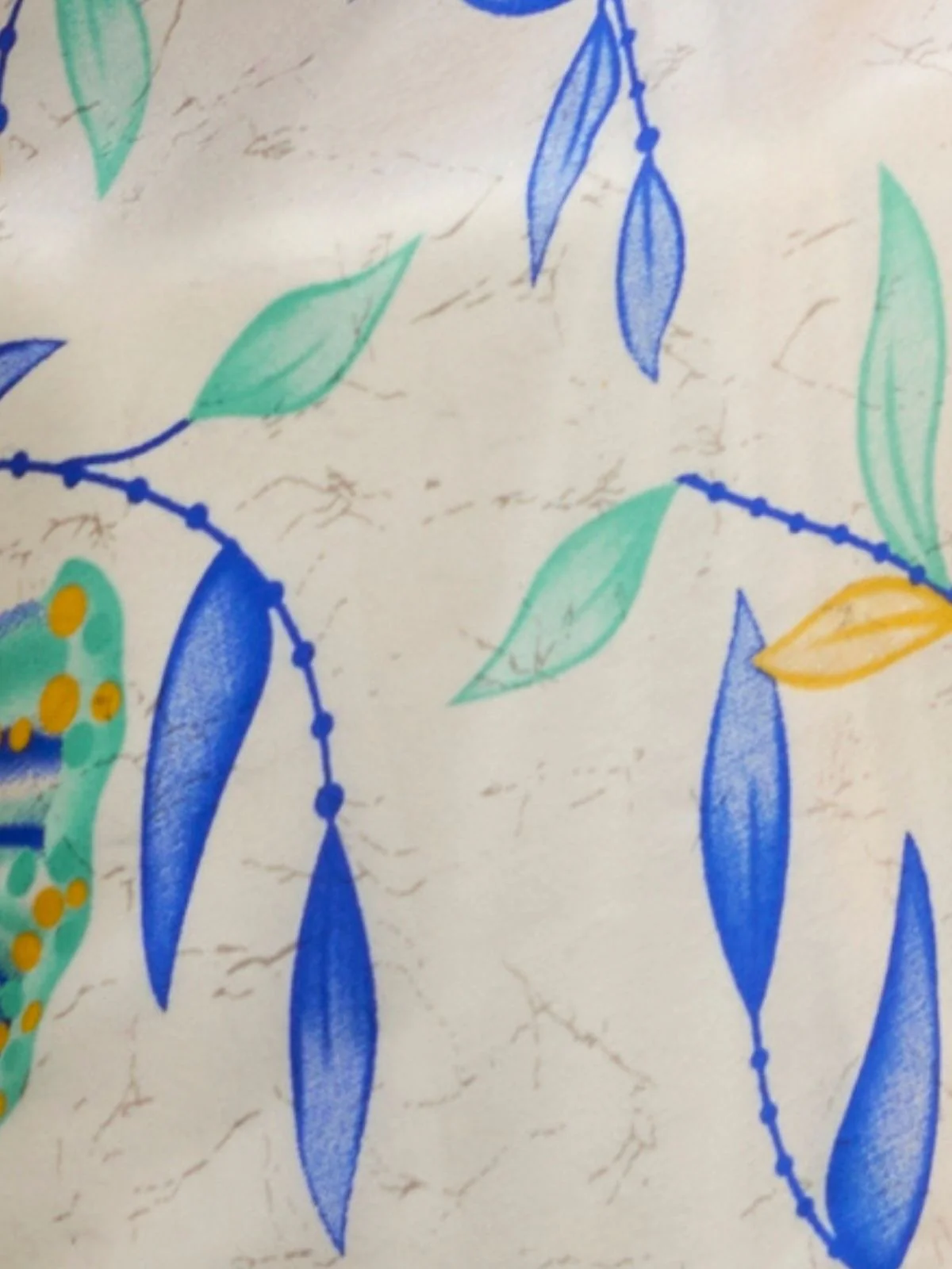 Odette Cream Satin Printed Saree With Unstitched Blouse For Women - Image 3