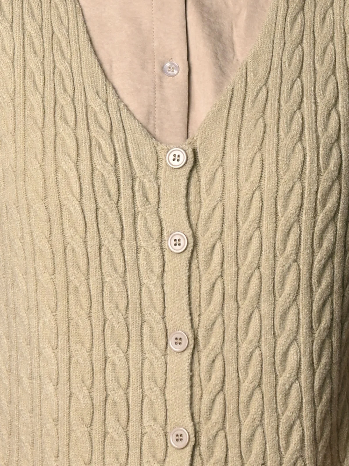Odette Dark Beige Polyester Shirt For Women - Image 5