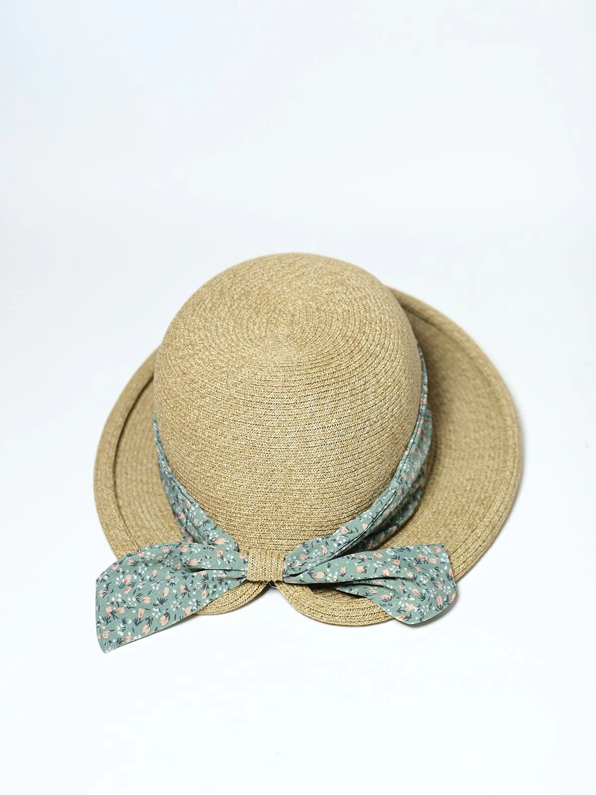 Odette Dark Beige Raffia Woven Texture Hat For Women - Image 3