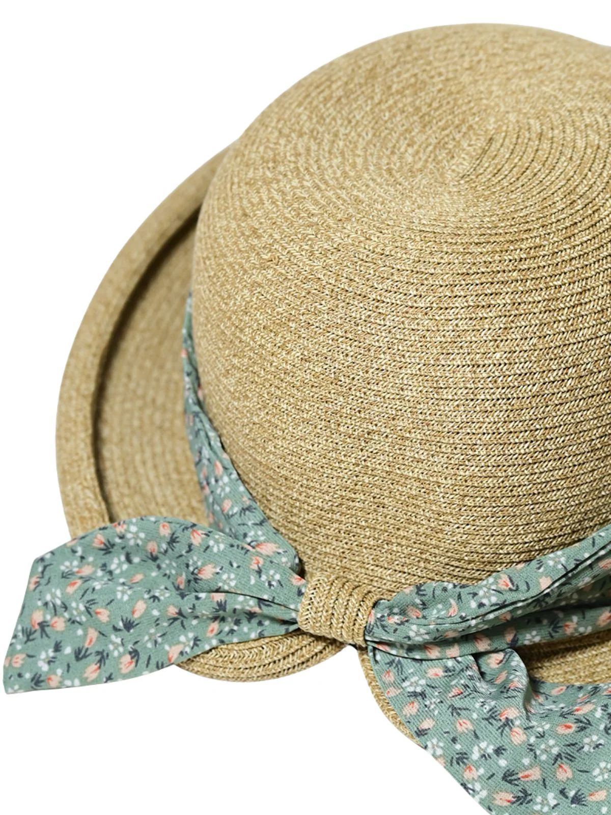 Odette Dark Beige Raffia Woven Texture Hat For Women - Image 5