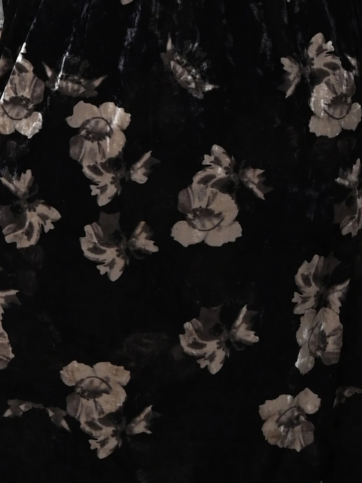 Odette Dark Green Velvet Printed Long Skirt For Women - Image 5