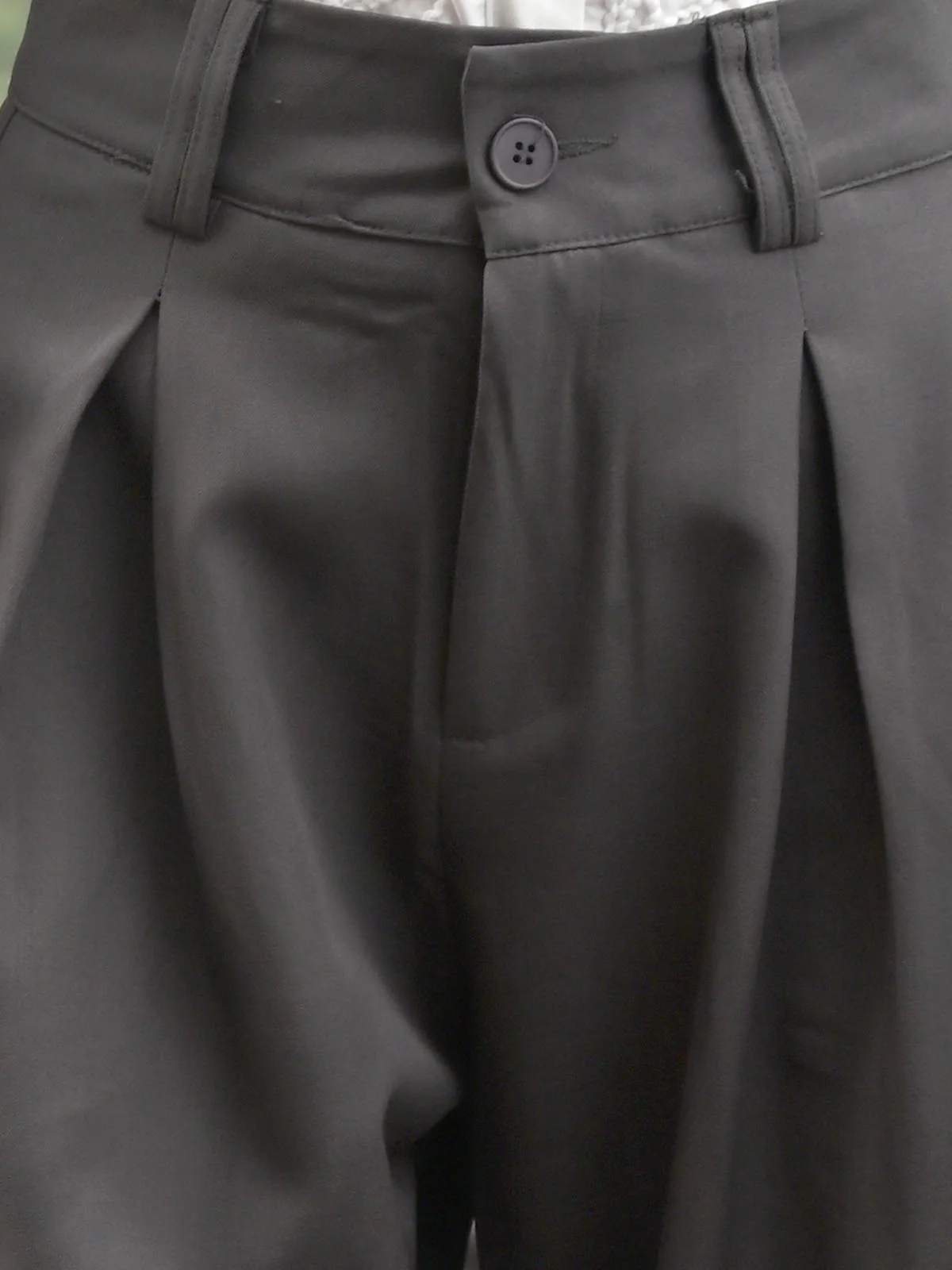 Odette Dark Grey Polyester Twills Solid Trouser For Women - Image 5