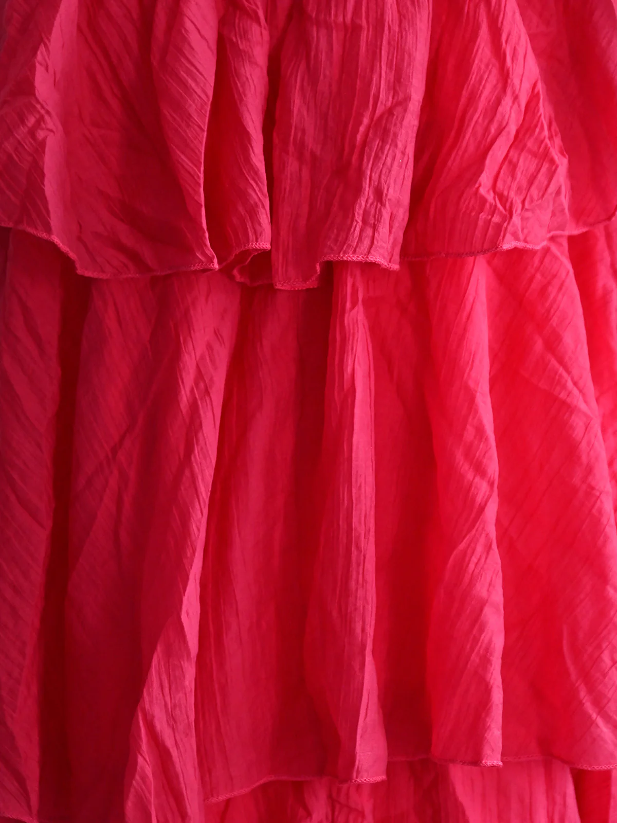 Odette Dark Pink Georgette Solid Dresses For Women - Image 4