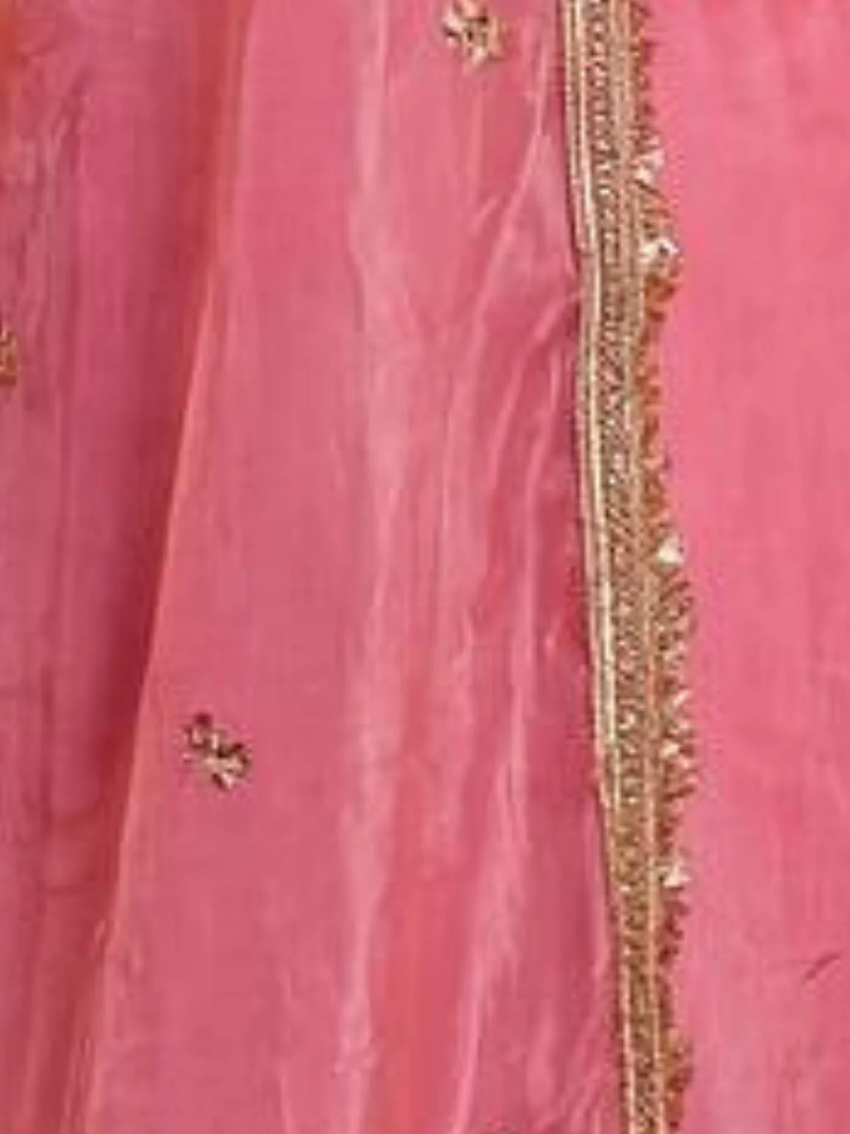 Odette Dusty Rose Chiffon Solid Stitched Kurta Set For Women - Image 4