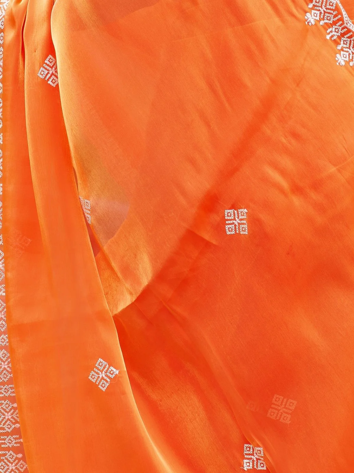 Odette Fenta Chiffon Embroidered Saree For Women - Image 5