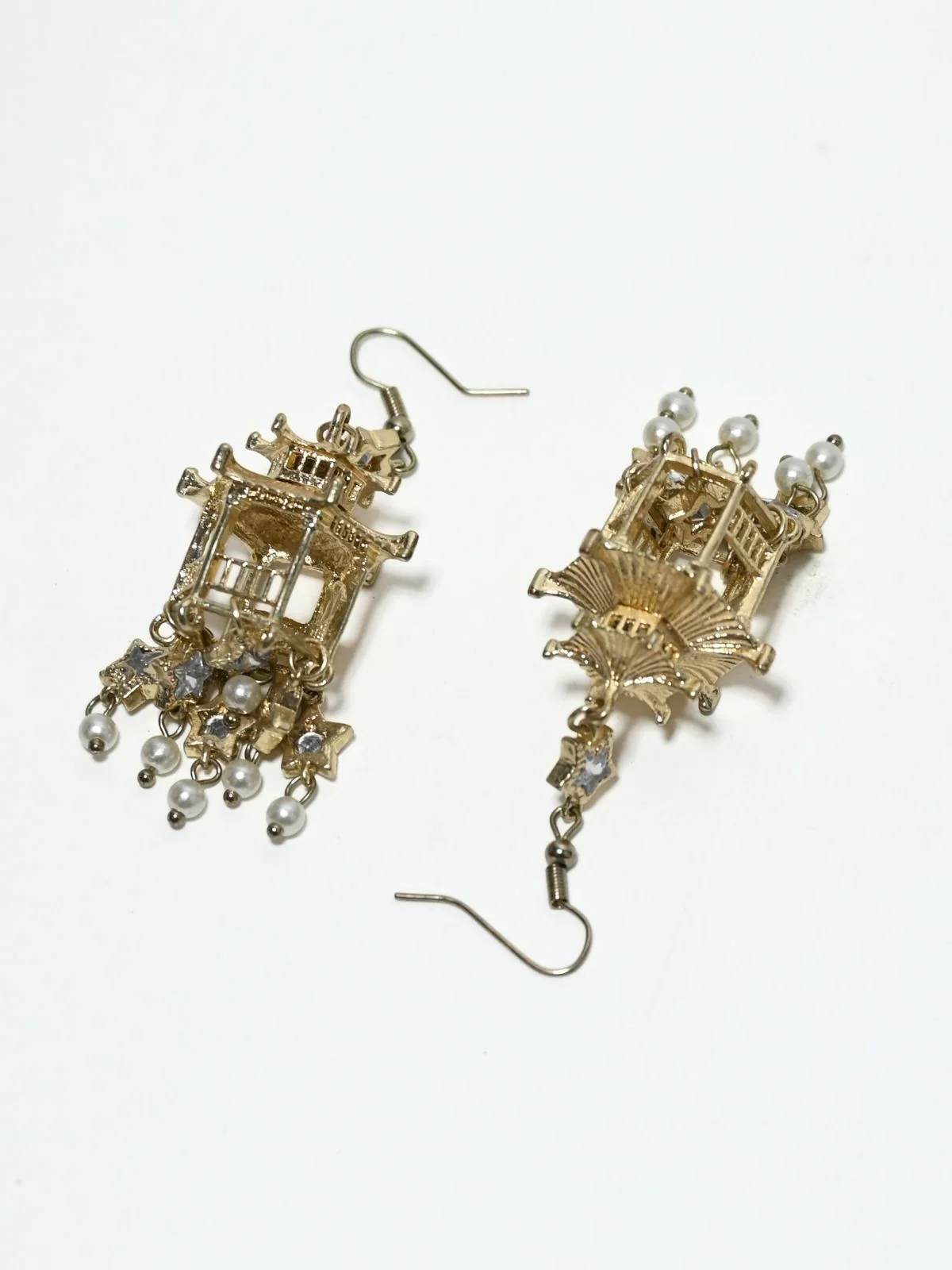 Odette Gold Alloy Embellished Earrings For Women - Image 2