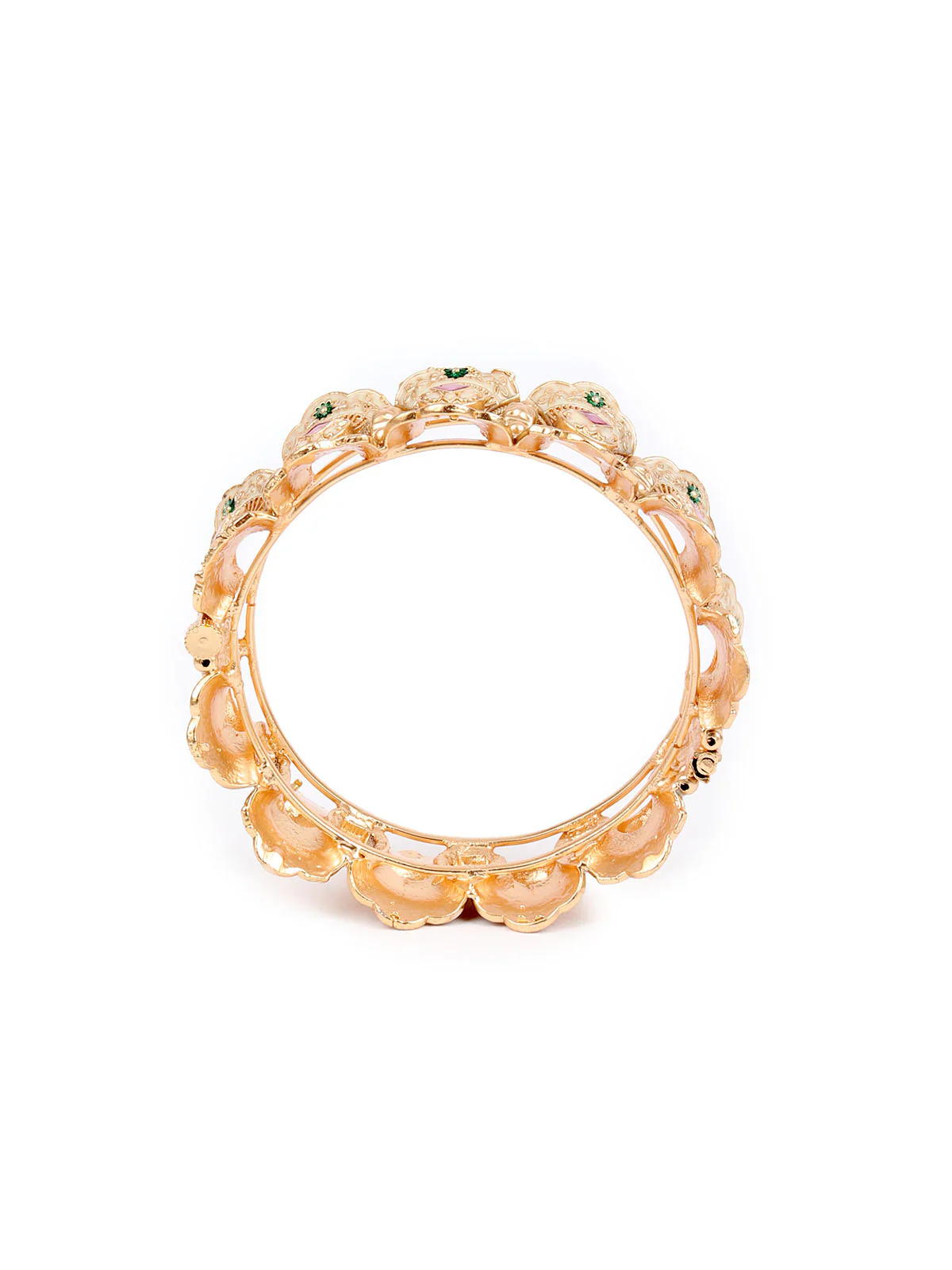 Odette Gold Embellished Bangles For Women-Set Of 2 - Image 6