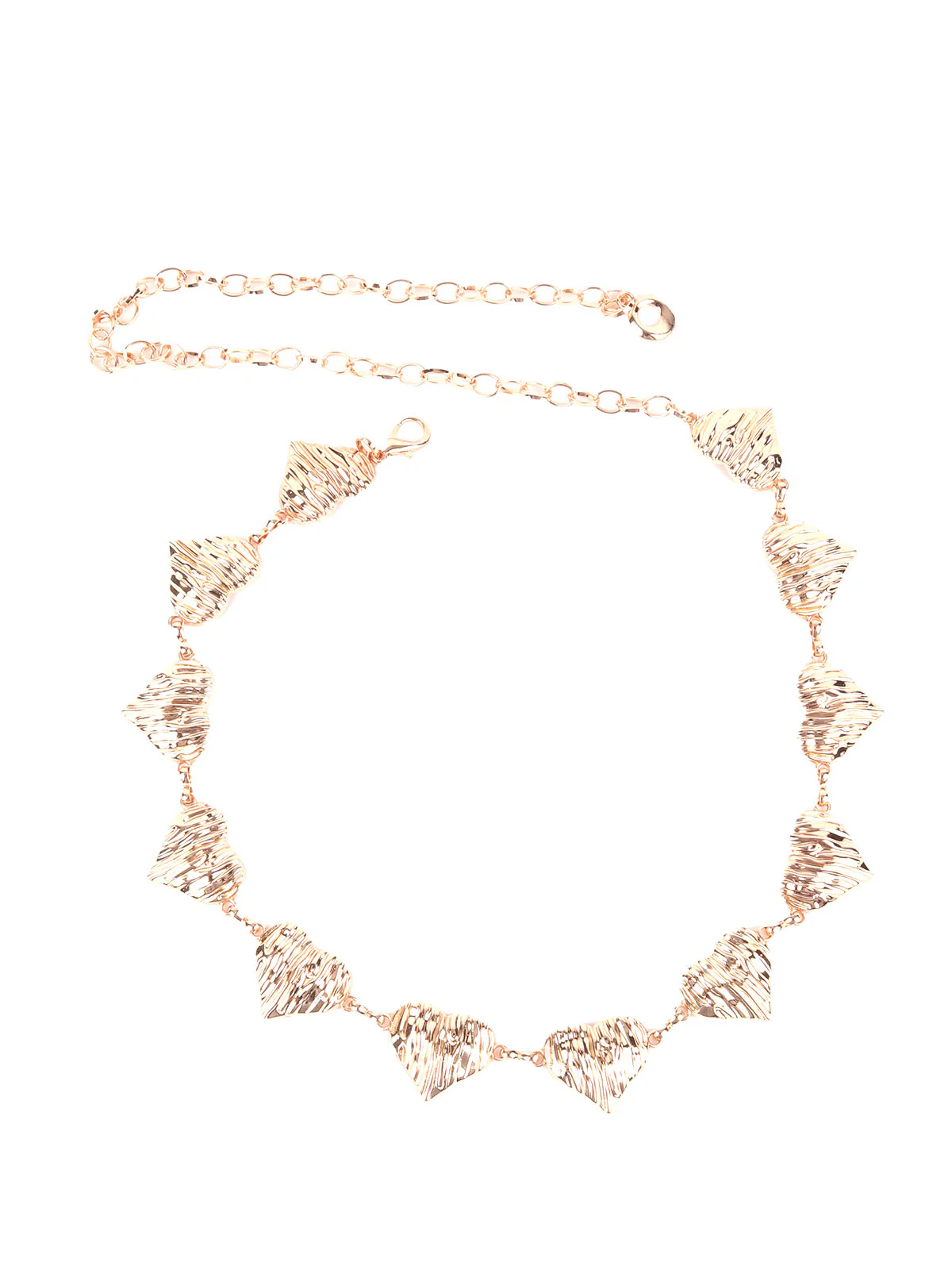 Odette Gold Metal Heart Waist Belt for Women - Image 3