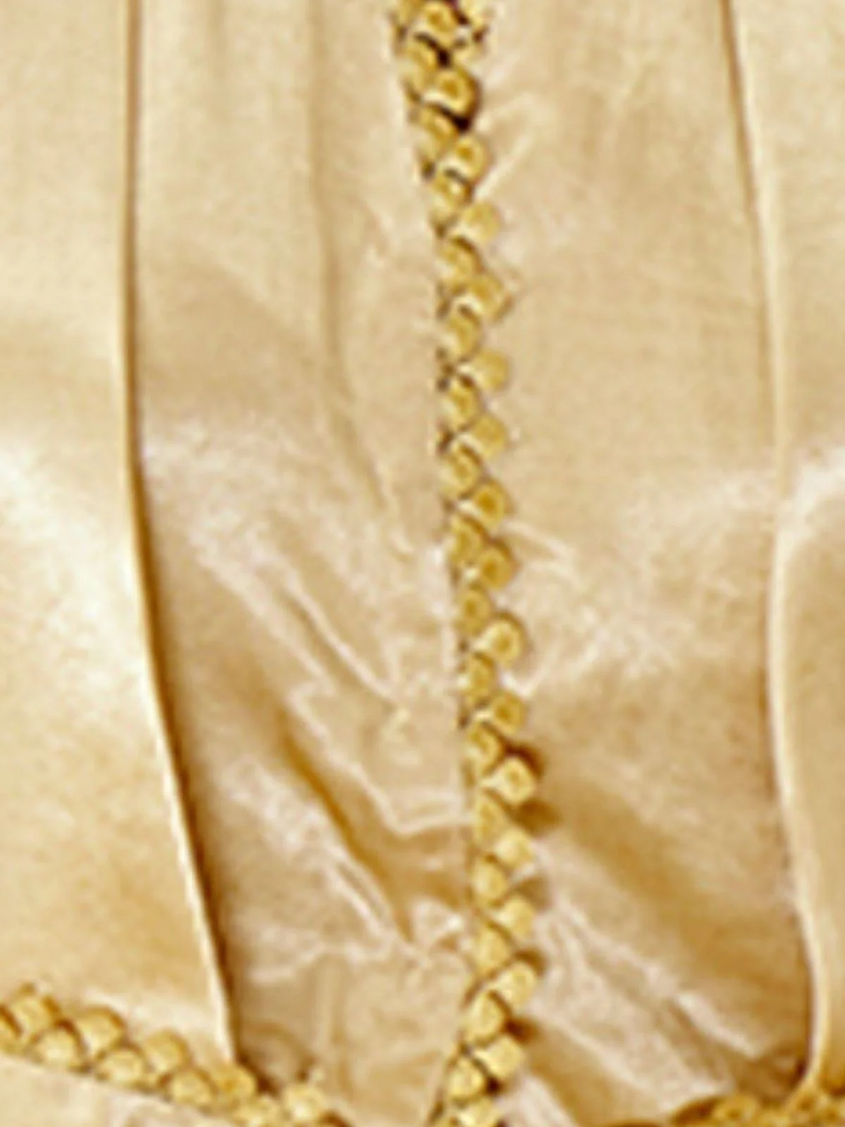 Odette Gold Silk Blend Lace Work Top For Women - Image 7