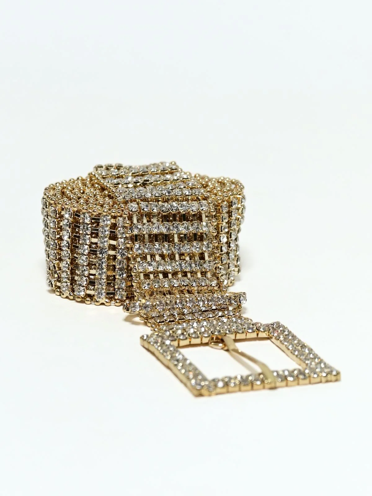 Odette Golden Alloy Embellished Belt For Women - Image 6