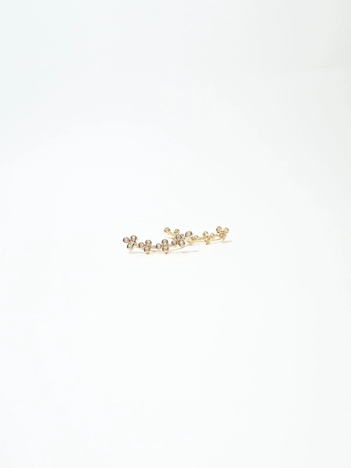 Odette Golden Alloy Embellished Earrings For Women - Image 5