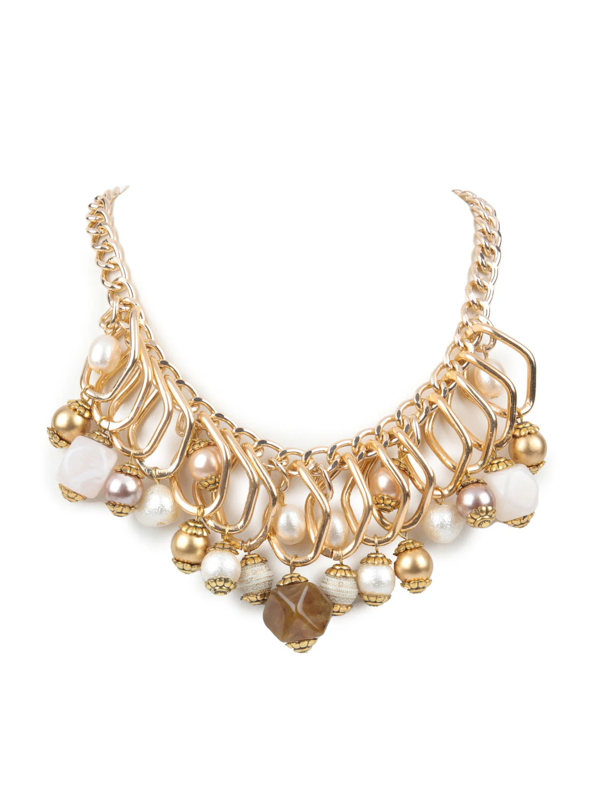 Odette Golden Alloy Embellished Jewellery Set For Women - Image 3
