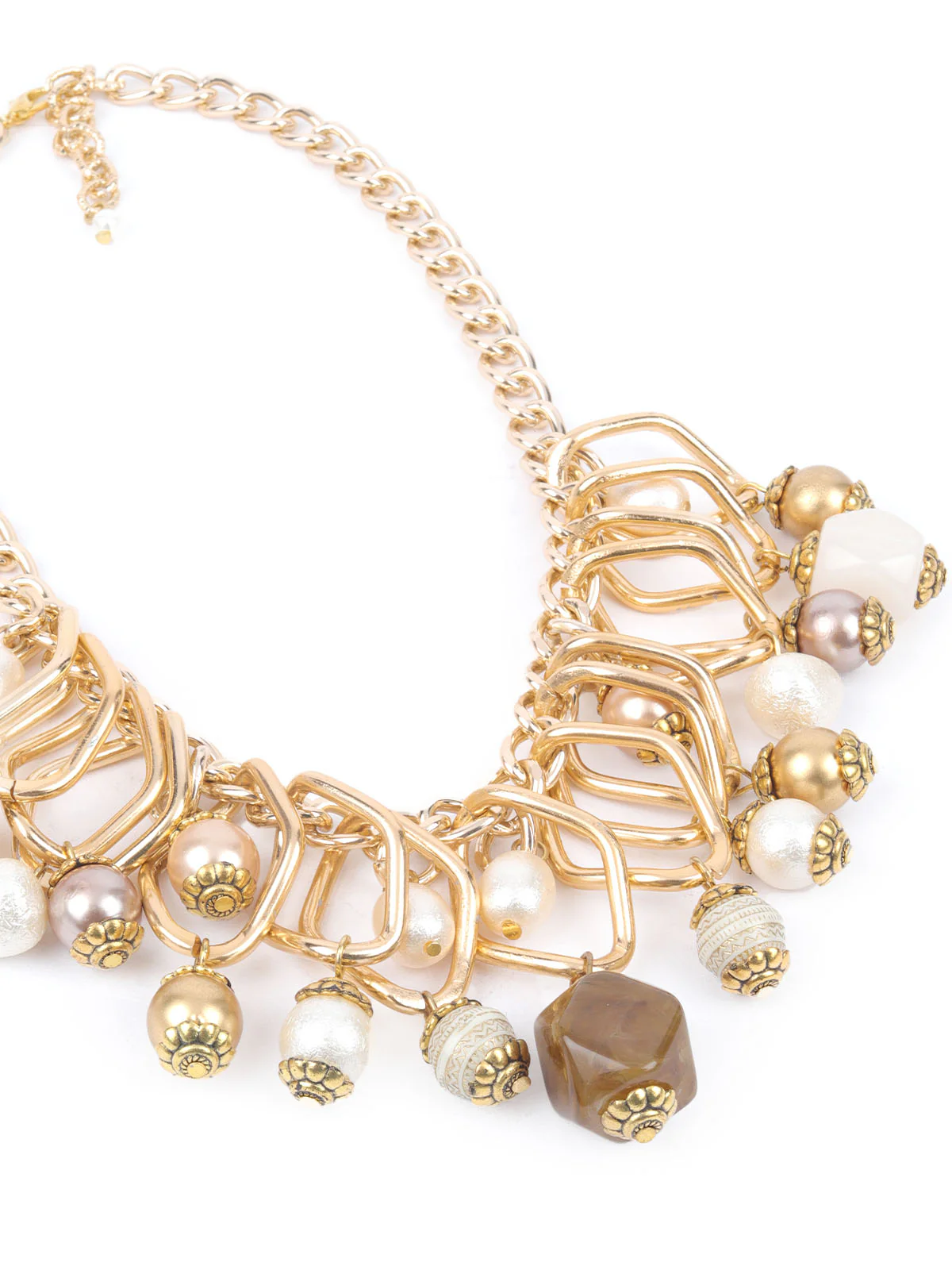 Odette Golden Alloy Embellished Jewellery Set For Women - Image 5