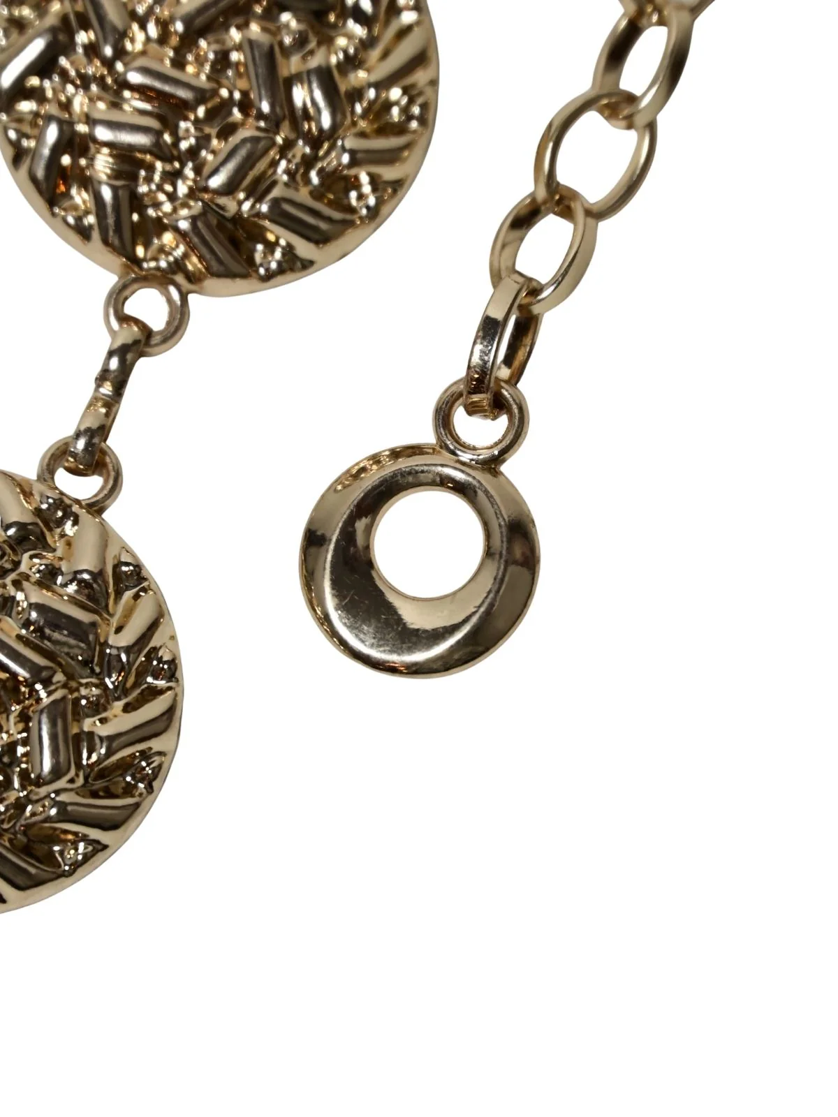 Odette Golden Alloy Metallic Design Belt For Women - Image 3