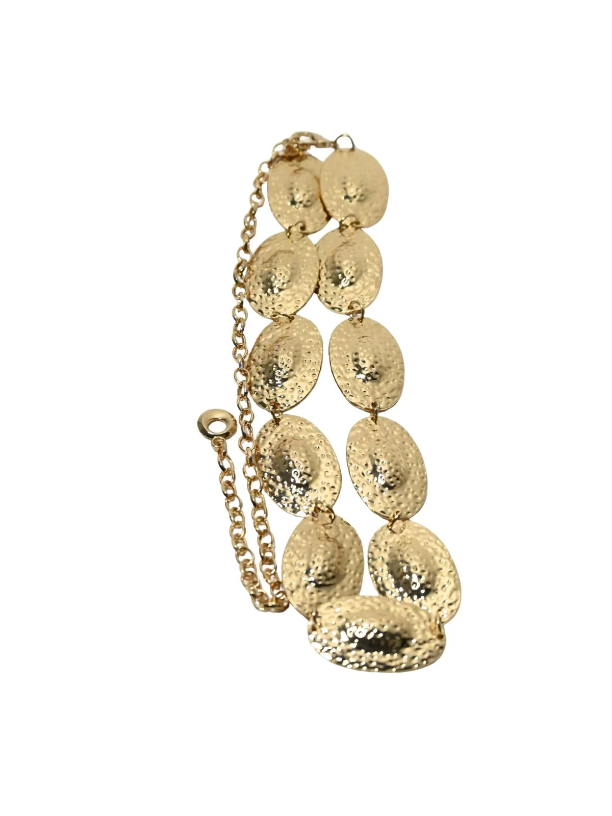 Odette Golden Alloy Solid Belt For Women - Image 4