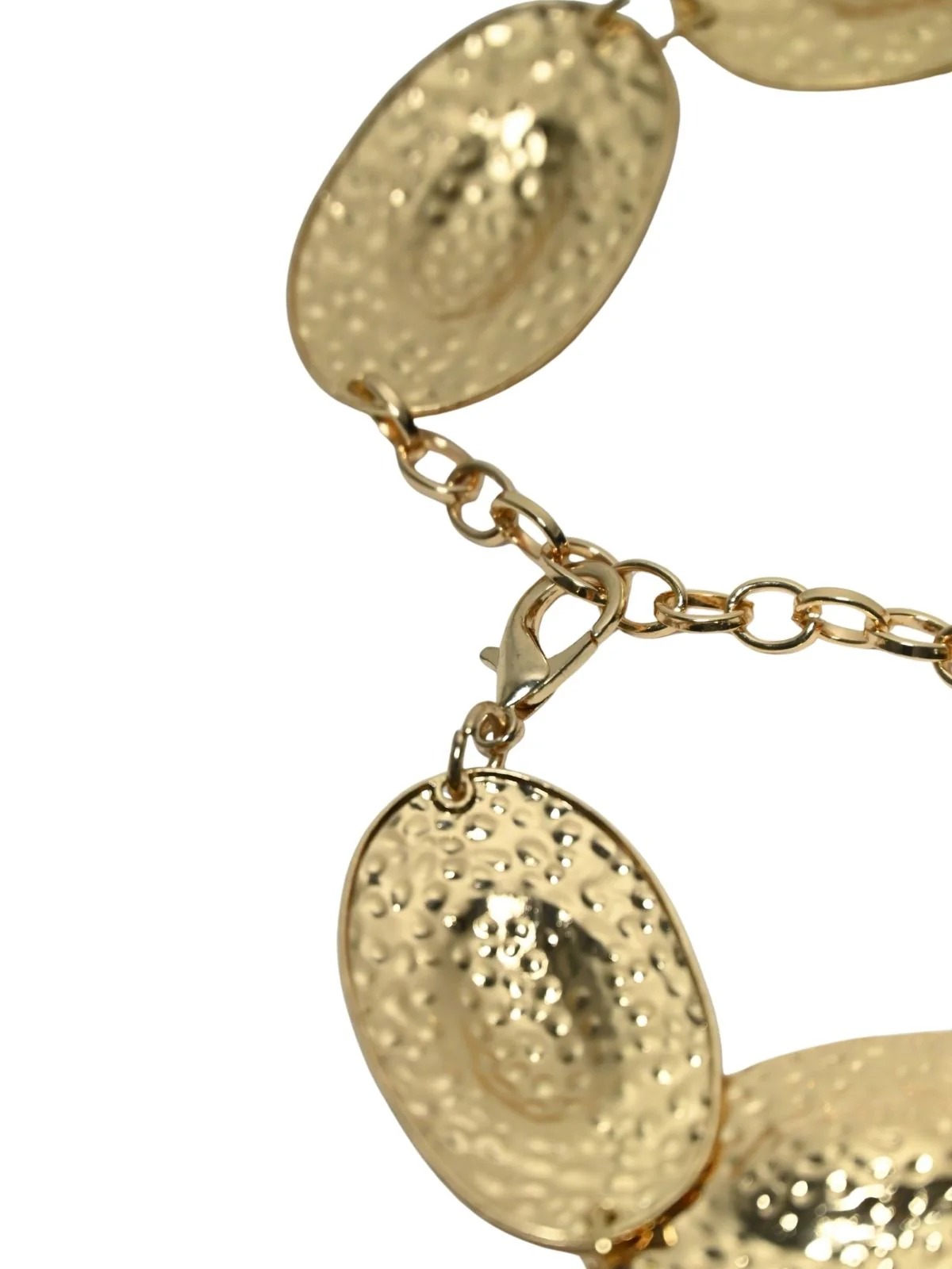 Odette Golden Alloy Solid Belt For Women - Image 5