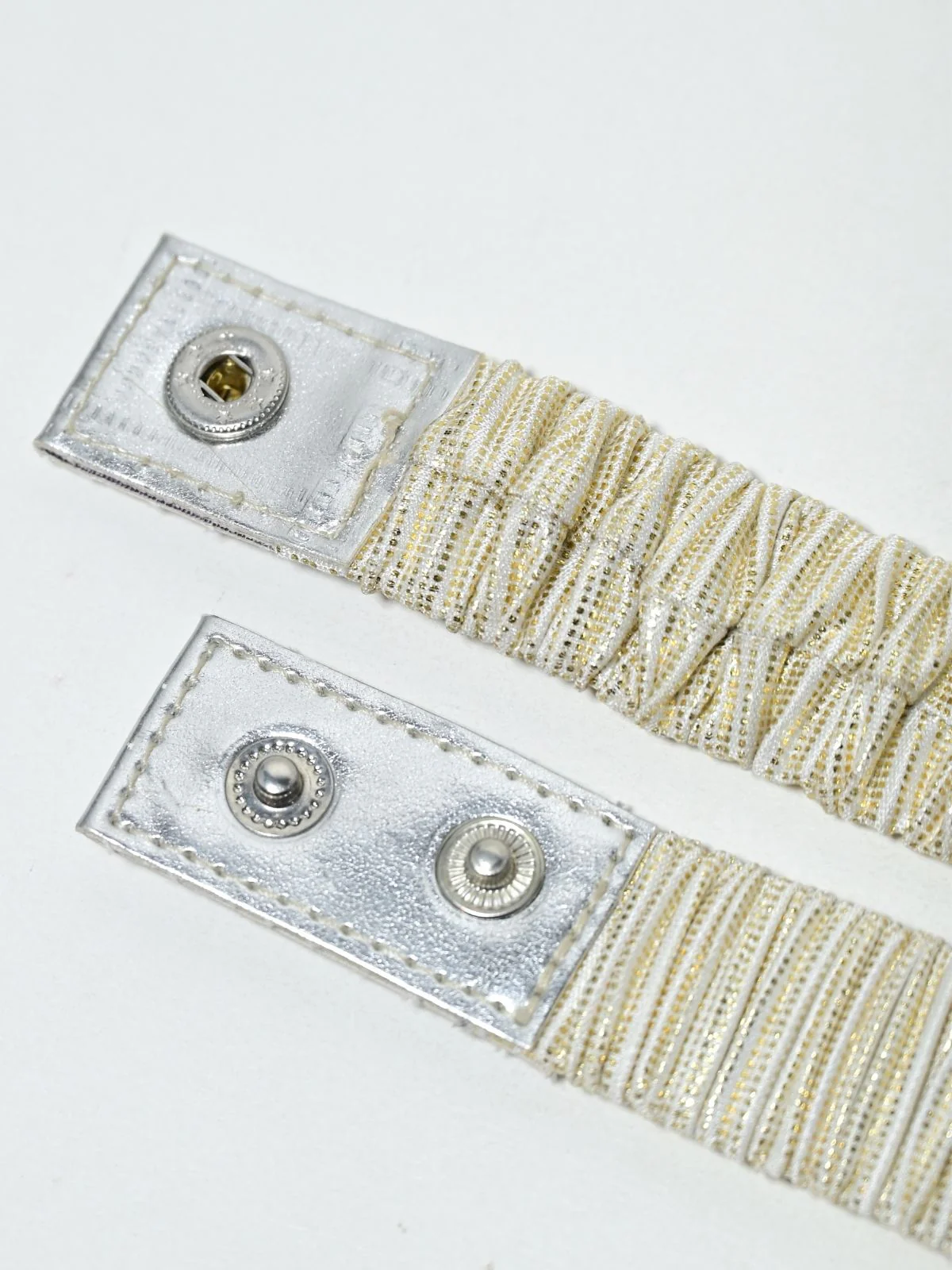 Odette Golden And Pink Elastic Beaded Pearl Belt For Women - Image 4