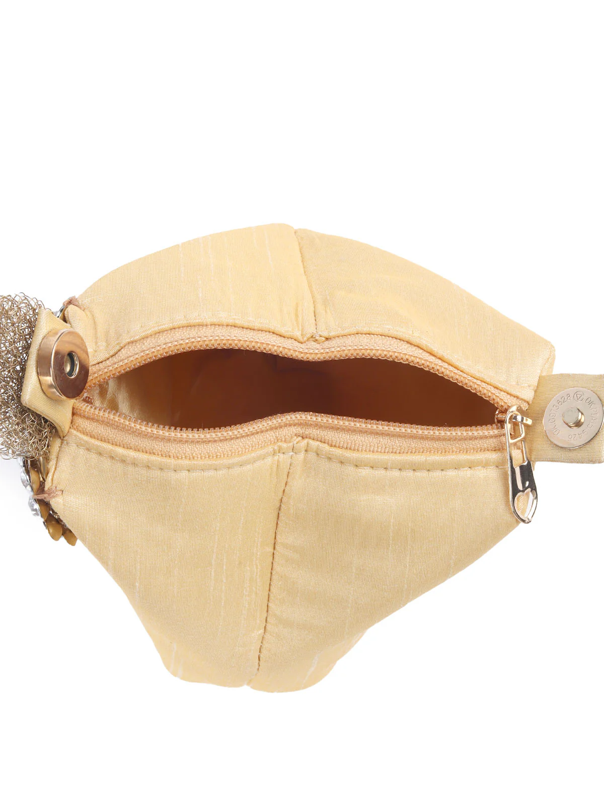 Odette Gold Brooch Embellished Clutch For Women - Image 6
