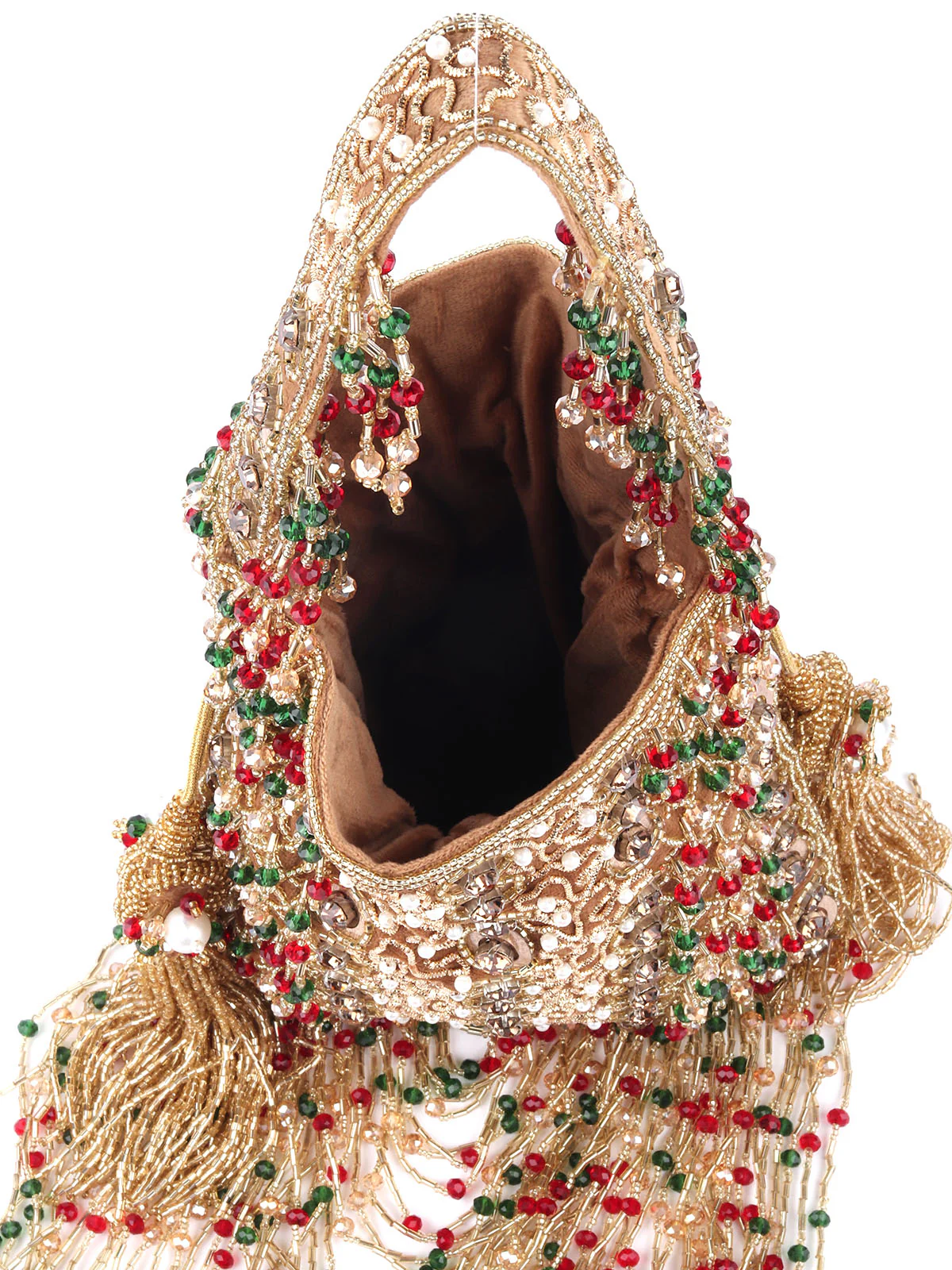 Odette Golden Embroidered Potli Bag For Women - Image 6