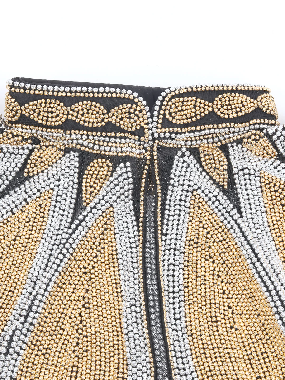 Odette Golden & Silver Net Embellished Cape For Women - Image 4