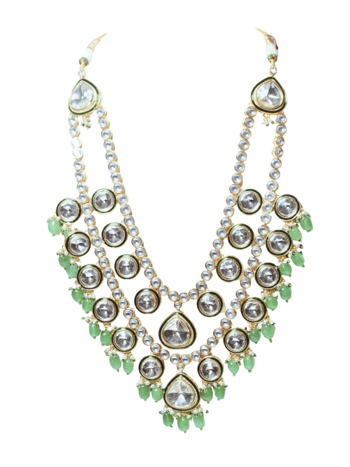 Odette Green Alloy Embellished Jewellery Set For Women - Image 4