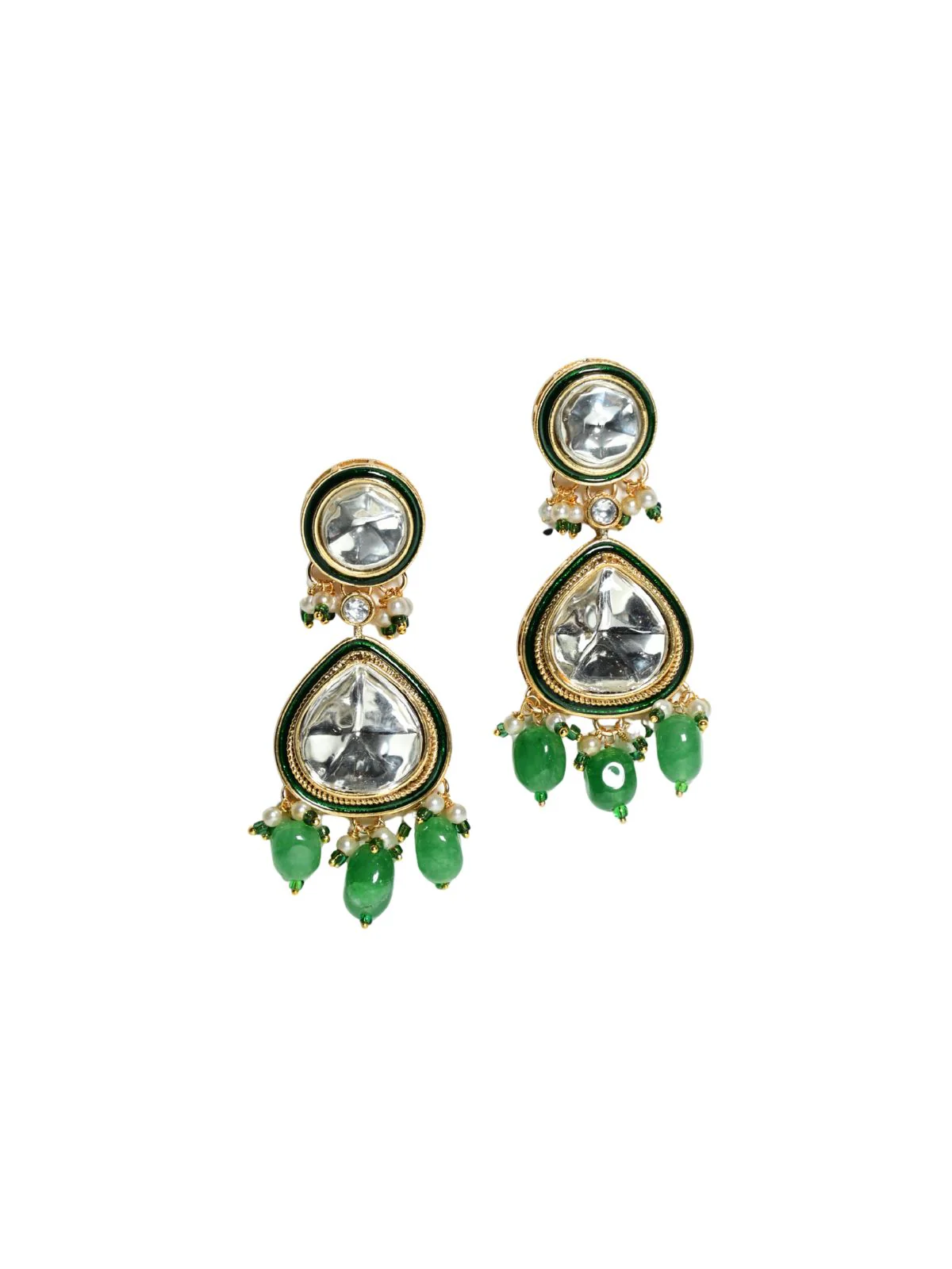 Odette Green Alloy Embellished Jewellery Set For Women - Image 5