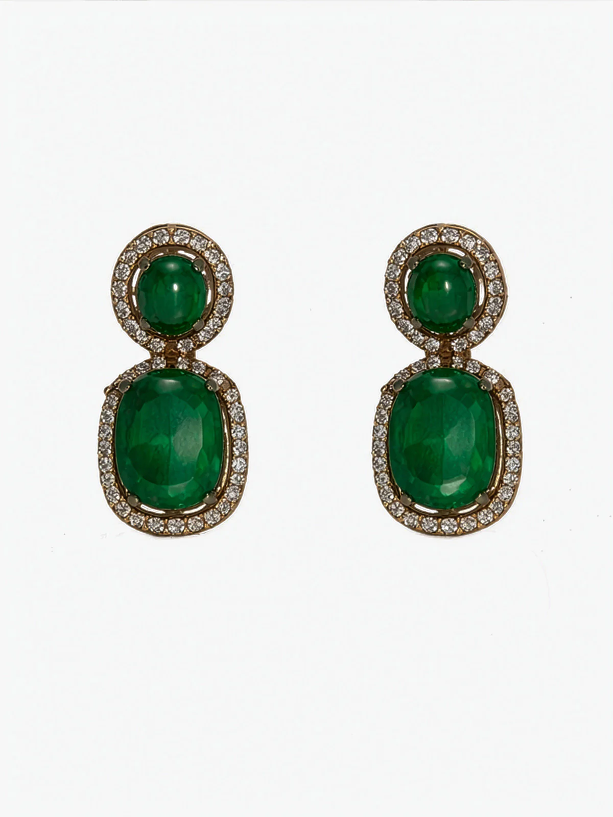 Odette Green Alloy Stone Jewellery Set For Women - Image 5