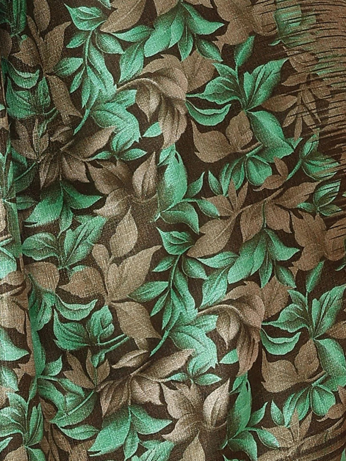 Odette Green Cotton Printed Saree With Unstitched Blouse For Women - Image 4