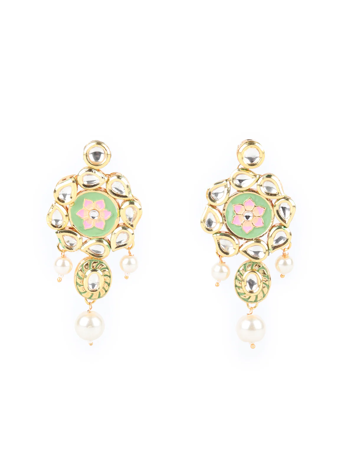 Odette Green Meenkari And Kundan Embellished Neck Piece For Women - Image 5