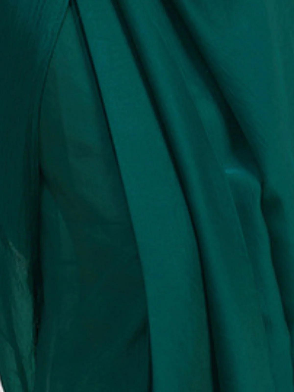 Odette Green Organza Solid Ready To Wear Saree With Stitched Blouse For Women - Image 8