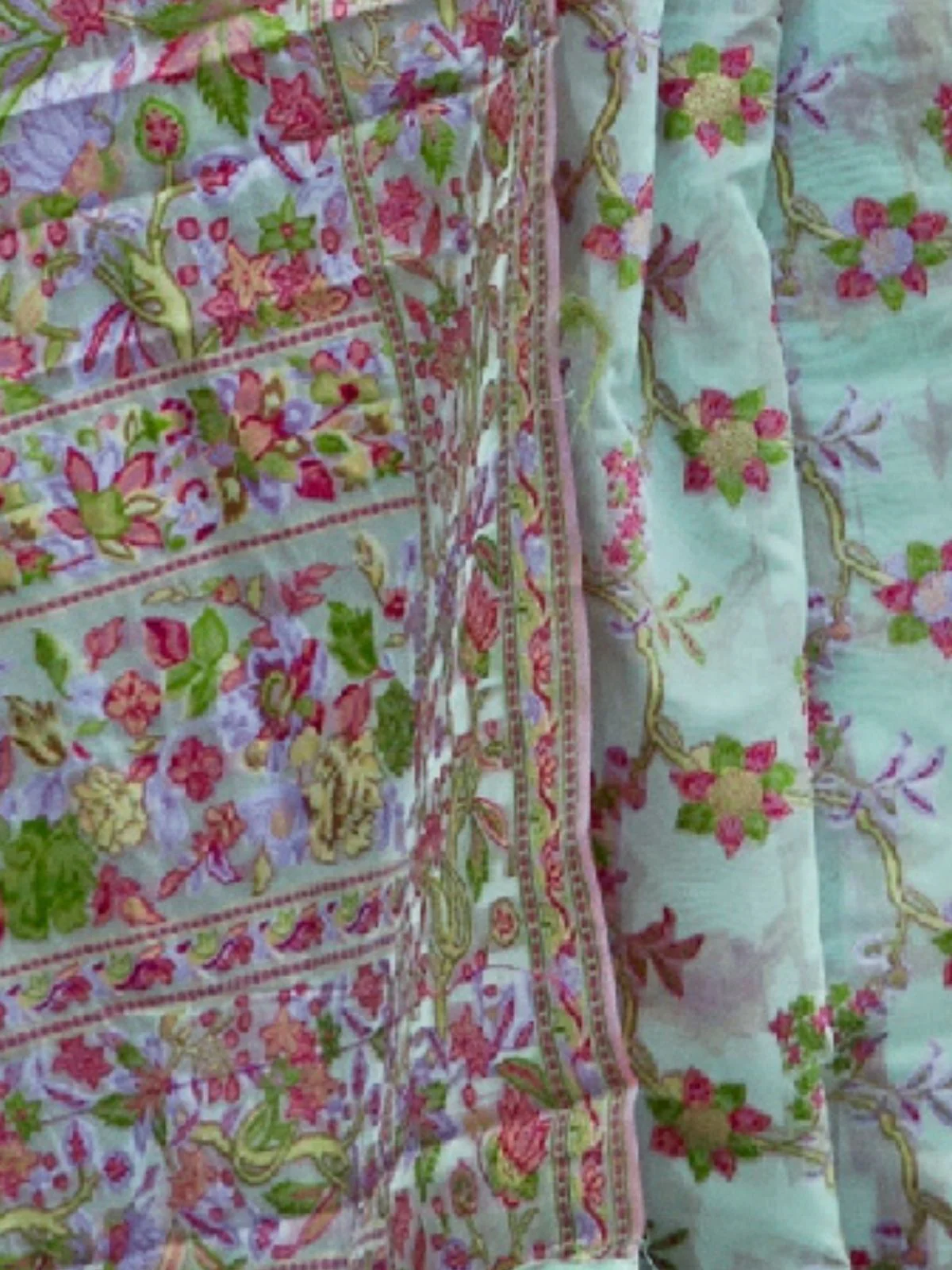 Odette Green Organza Woven Saree With Unstitched Blouse For Women - Image 3
