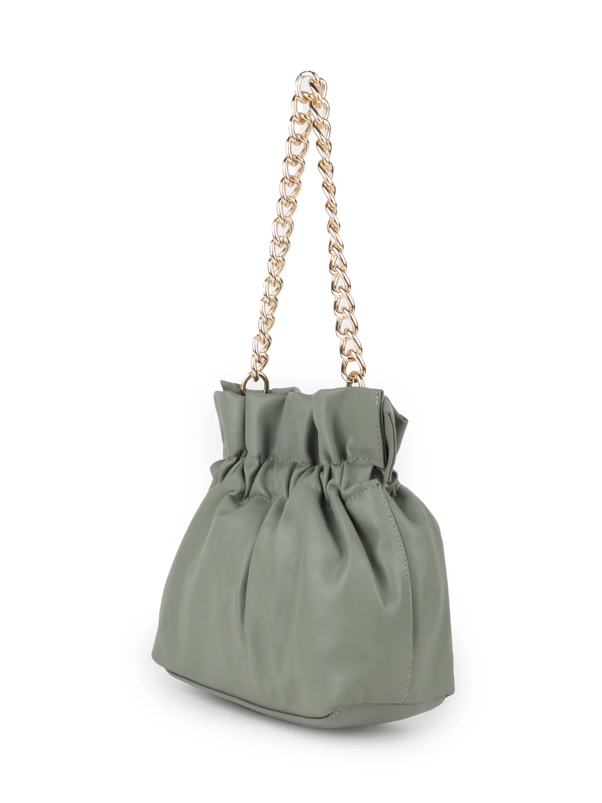 Odette Green PU Solid Hand Bag For Women - Image 4