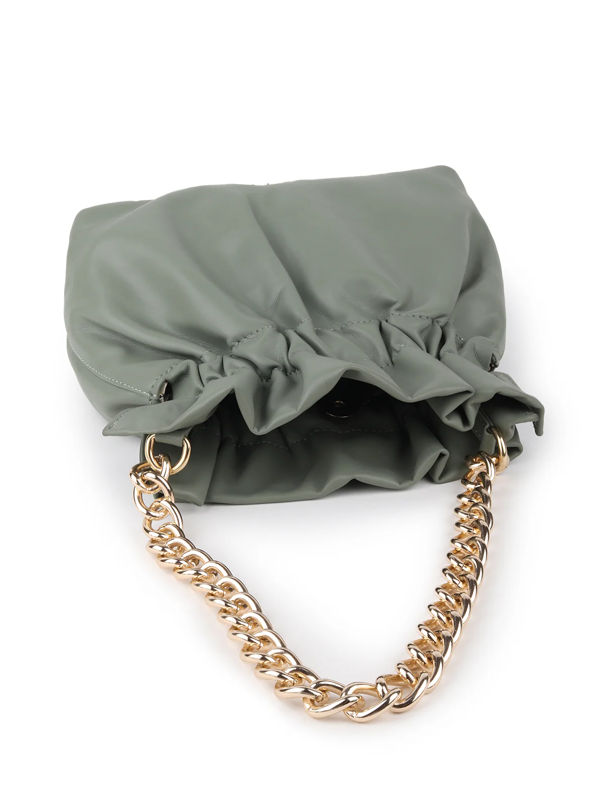 Odette Green PU Solid Hand Bag For Women - Image 6