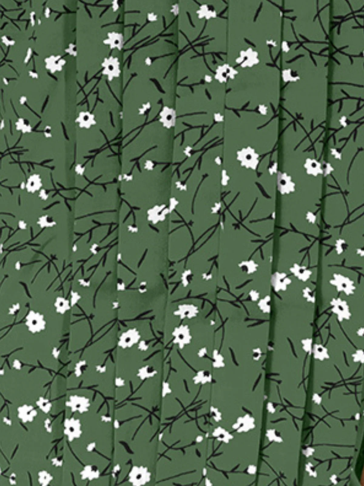 Odette Green Cotton Blend Printed Top For Women - Image 5