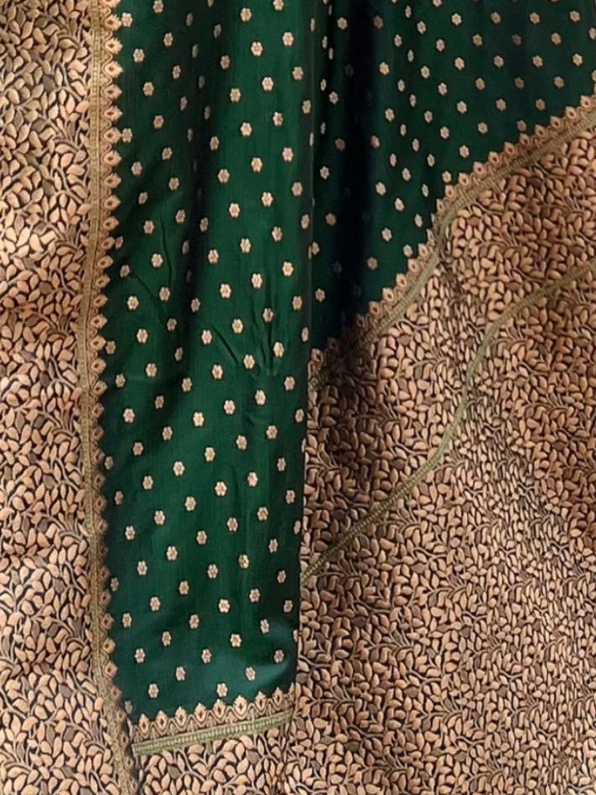 Odette Green Woven Design Silk Blend Saree With Unstitched Blouse For Women - Image 4