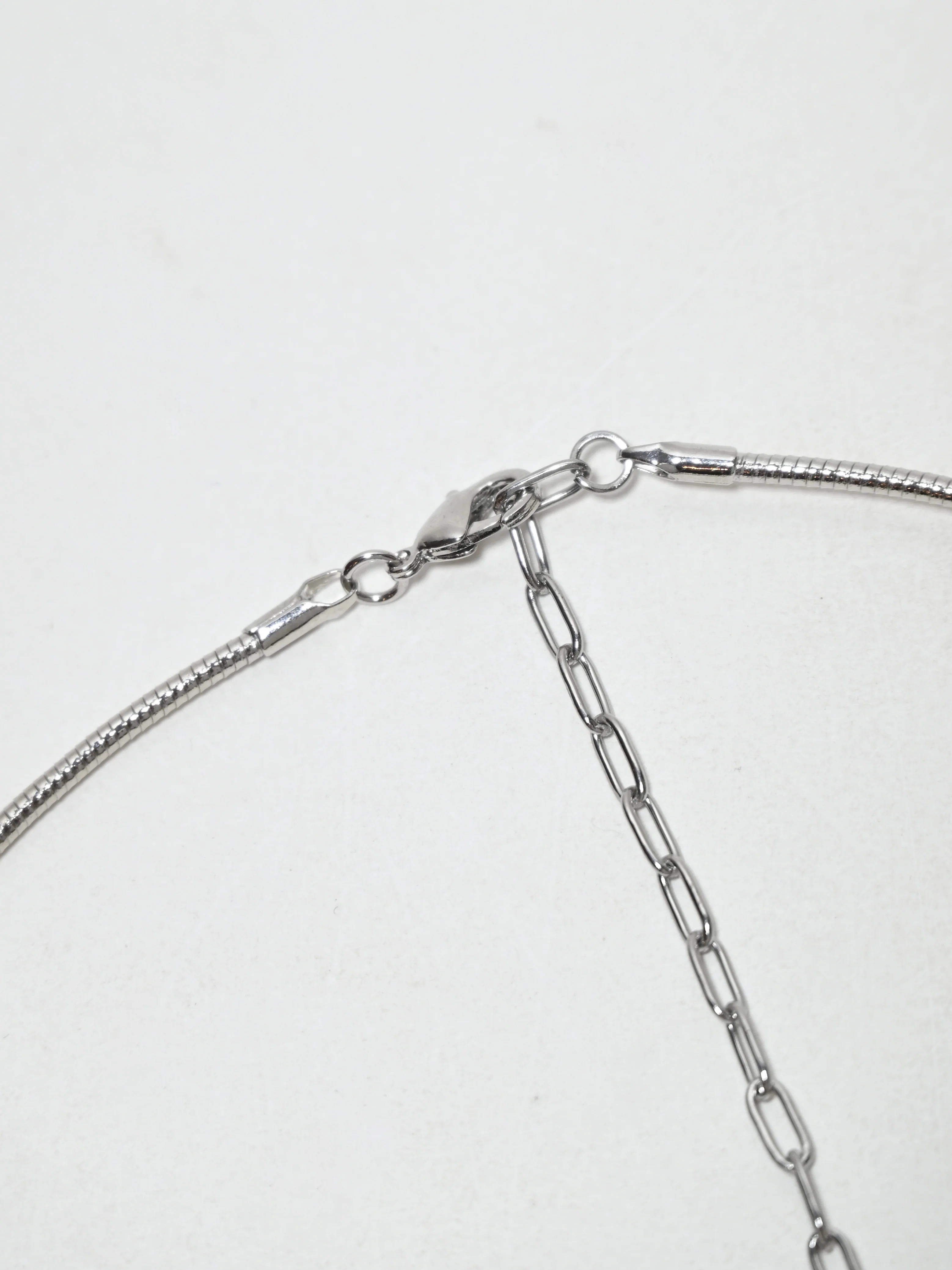 Odette Grey Alloy Metallic Design Neckpiece For Women - Image 4