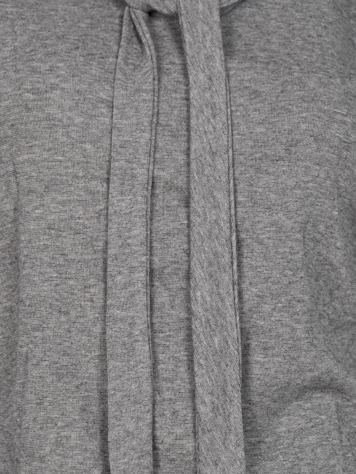 Odette Grey Cotton Rib Solid Top For Women - Image 4