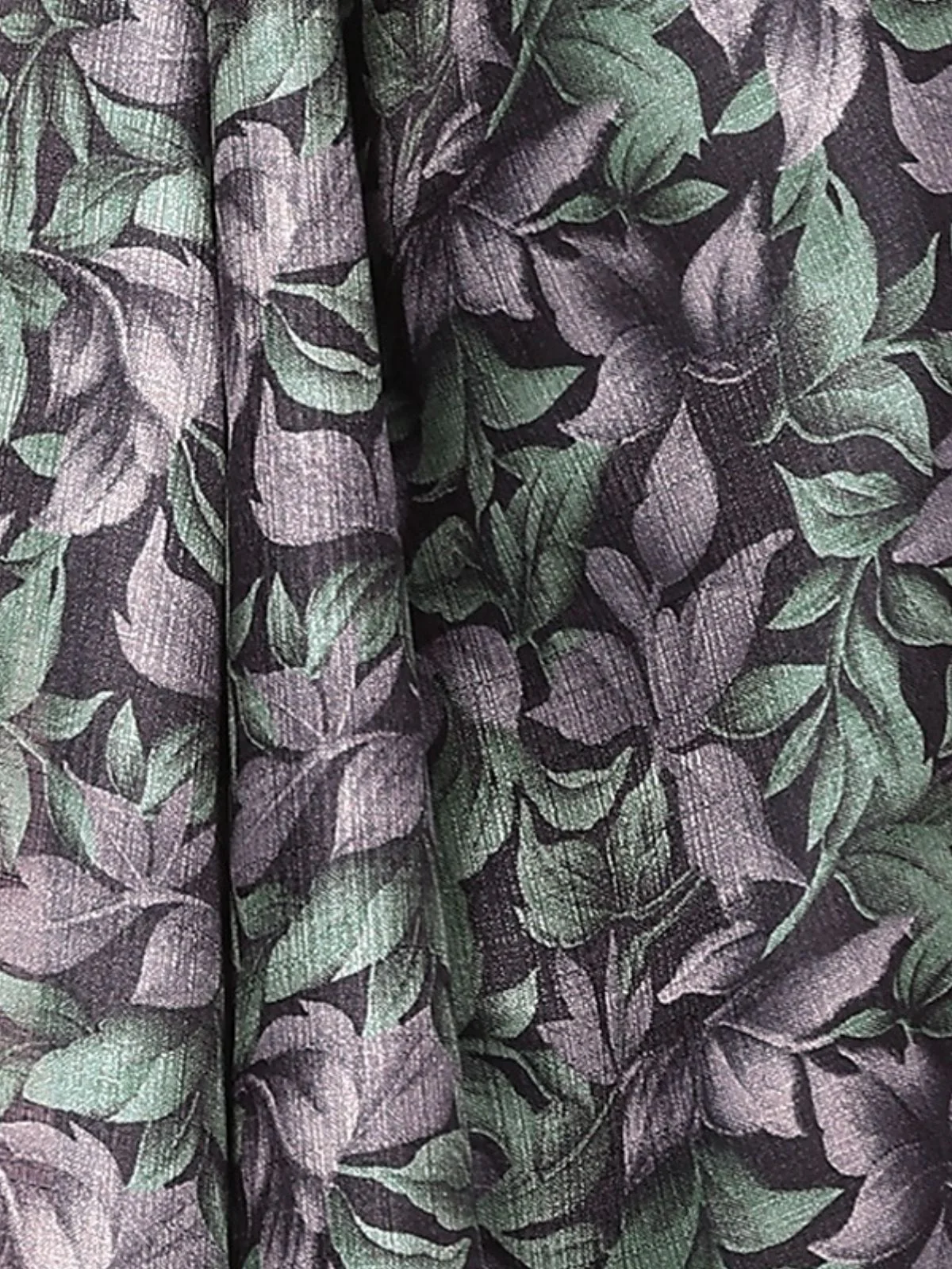 Odette Grey Cotton Printed Saree With Unstitched Blouse For Women - Image 5