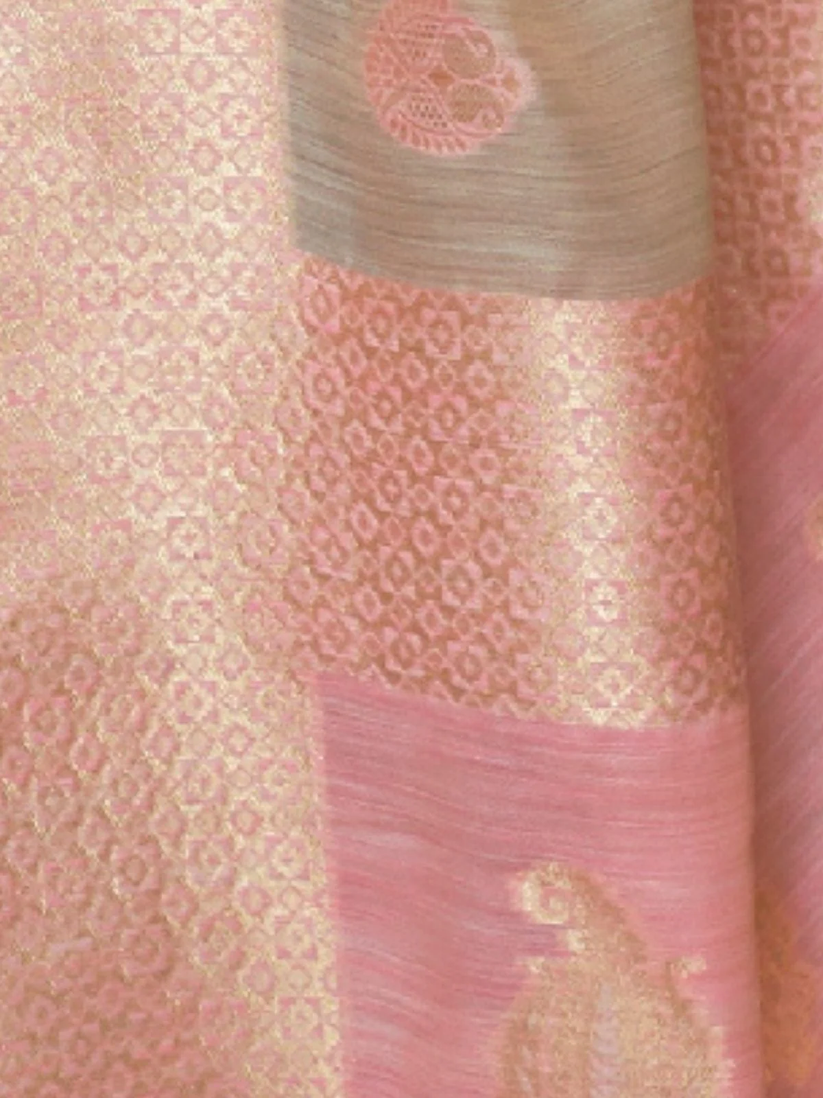 Odette Grey Linen Woven Saree With Unstitched Blouse for Women - Image 3