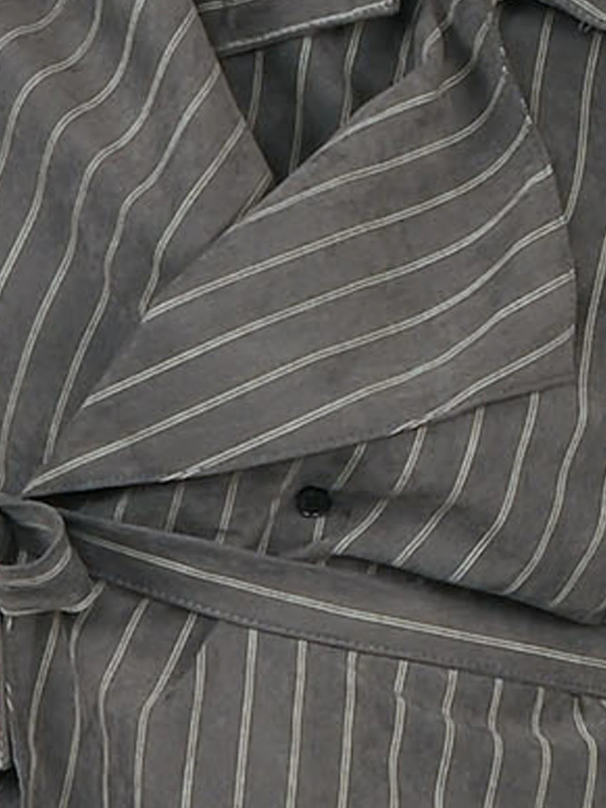Odette Grey Polyester Striped Top For Women - Image 6
