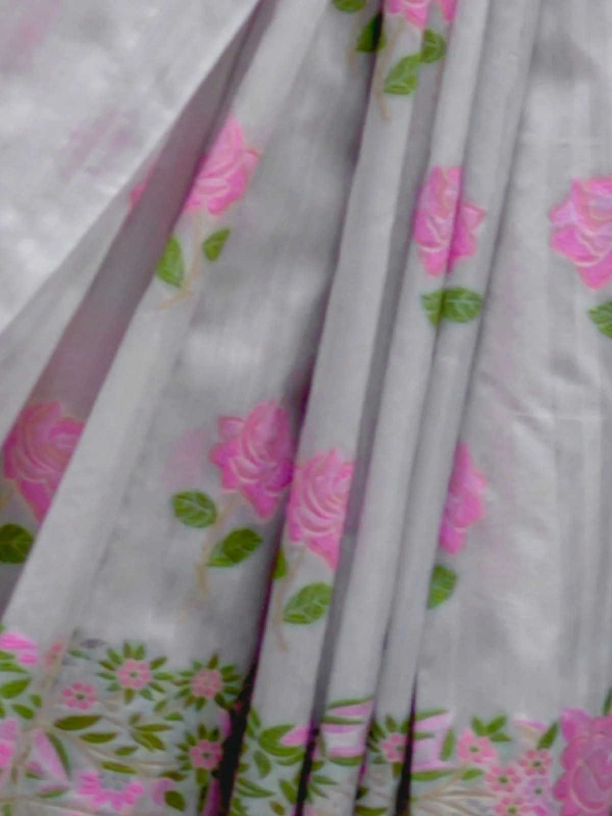 Odette Grey Silk Blend Woven Saree With Unstitched Blouse For Women - Image 3