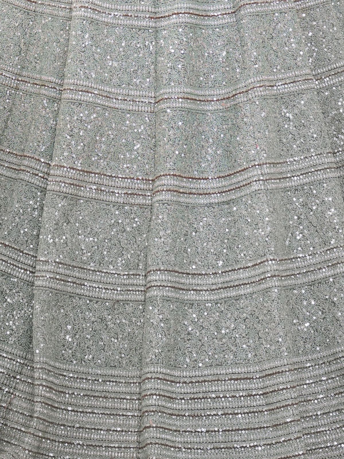 Odette Grey Soft Net Embroidered Semi Stitched Lehenga With Unstitched Blouse For Women - Image 6