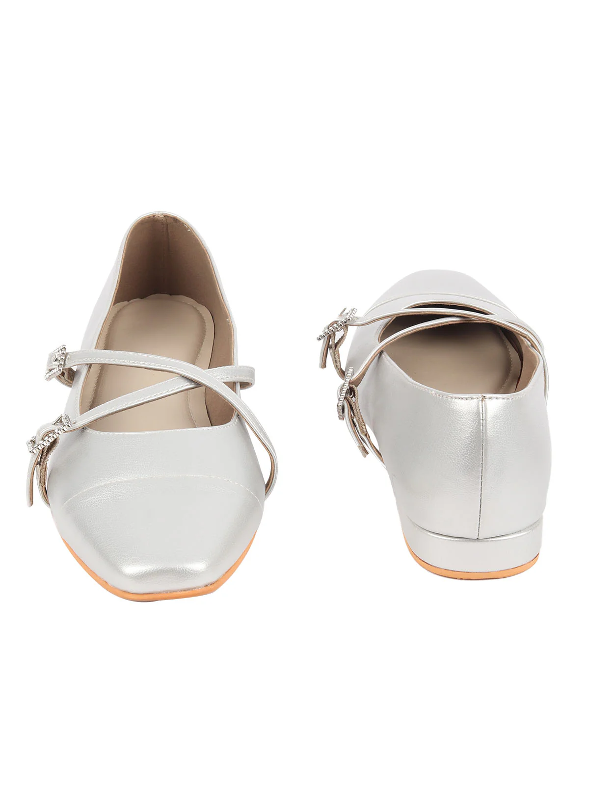 Odette Grey Textured Casual Shoes For Women - Image 9