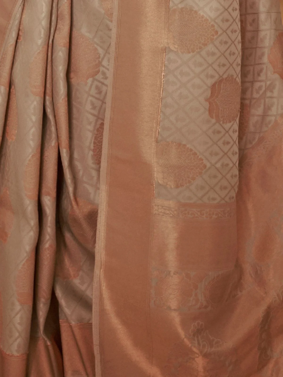 Odette Grey Woven Design Silk Blend Saree With Unstitched Blouse For Women - Image 3