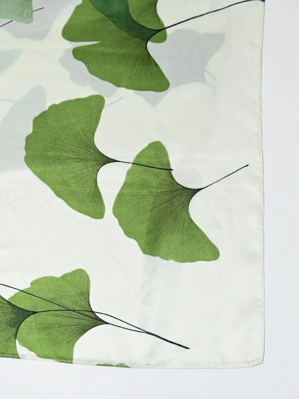 Odette Ivory Printed Satin Scarf For Women - Image 4