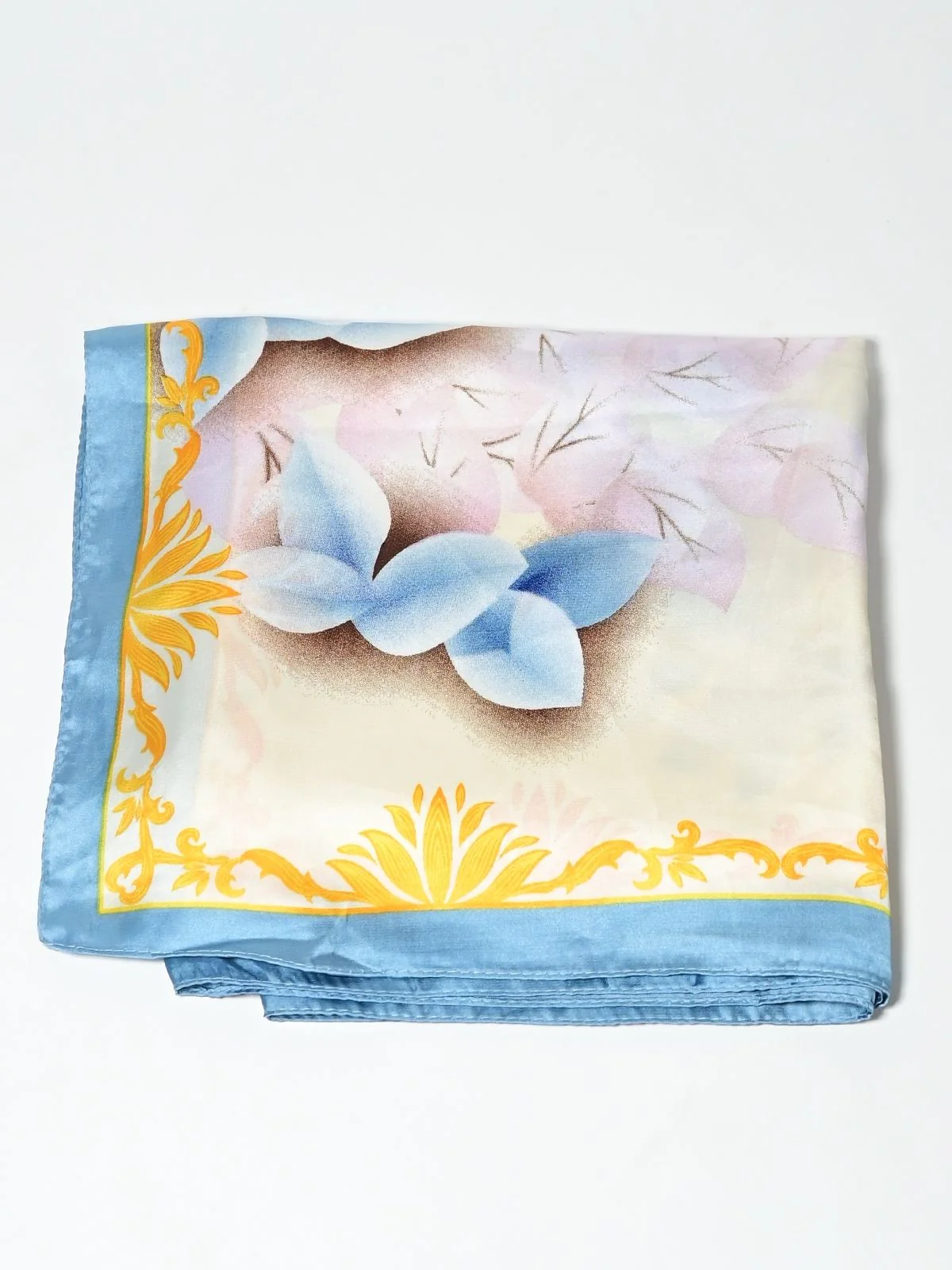 Odette Ivory Printed Satin Scarf For Women - Image 5