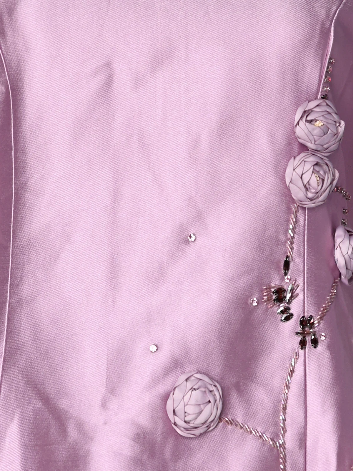 Odette Lavender Satin Embellished Dresses For Women - Image 4