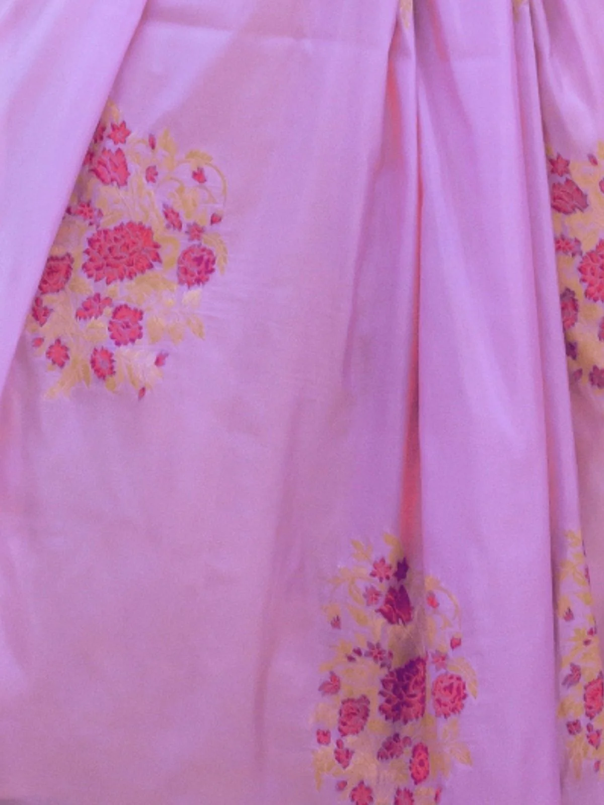 Odette Lavender Silk Blend Woven Saree With Unstitched Blouse For Women - Image 3