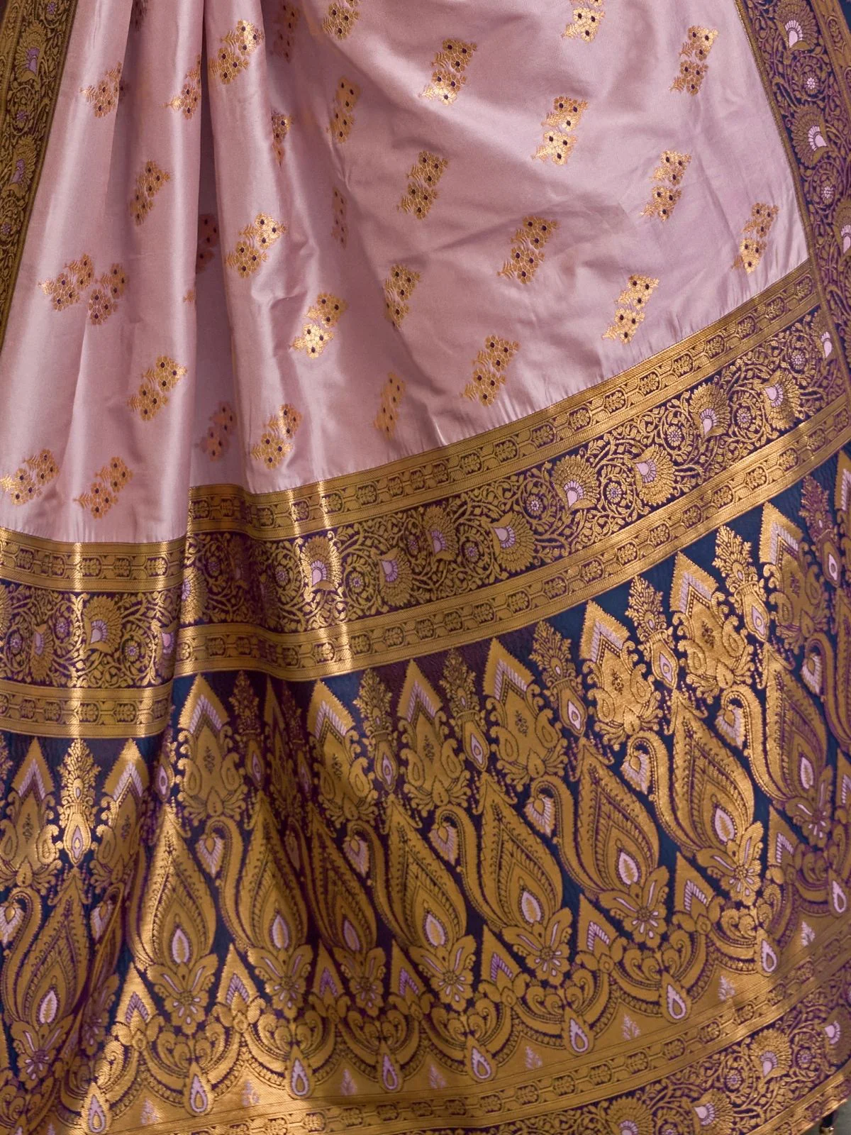 Odette Lavender Silk Woven Saree For Women - Image 6