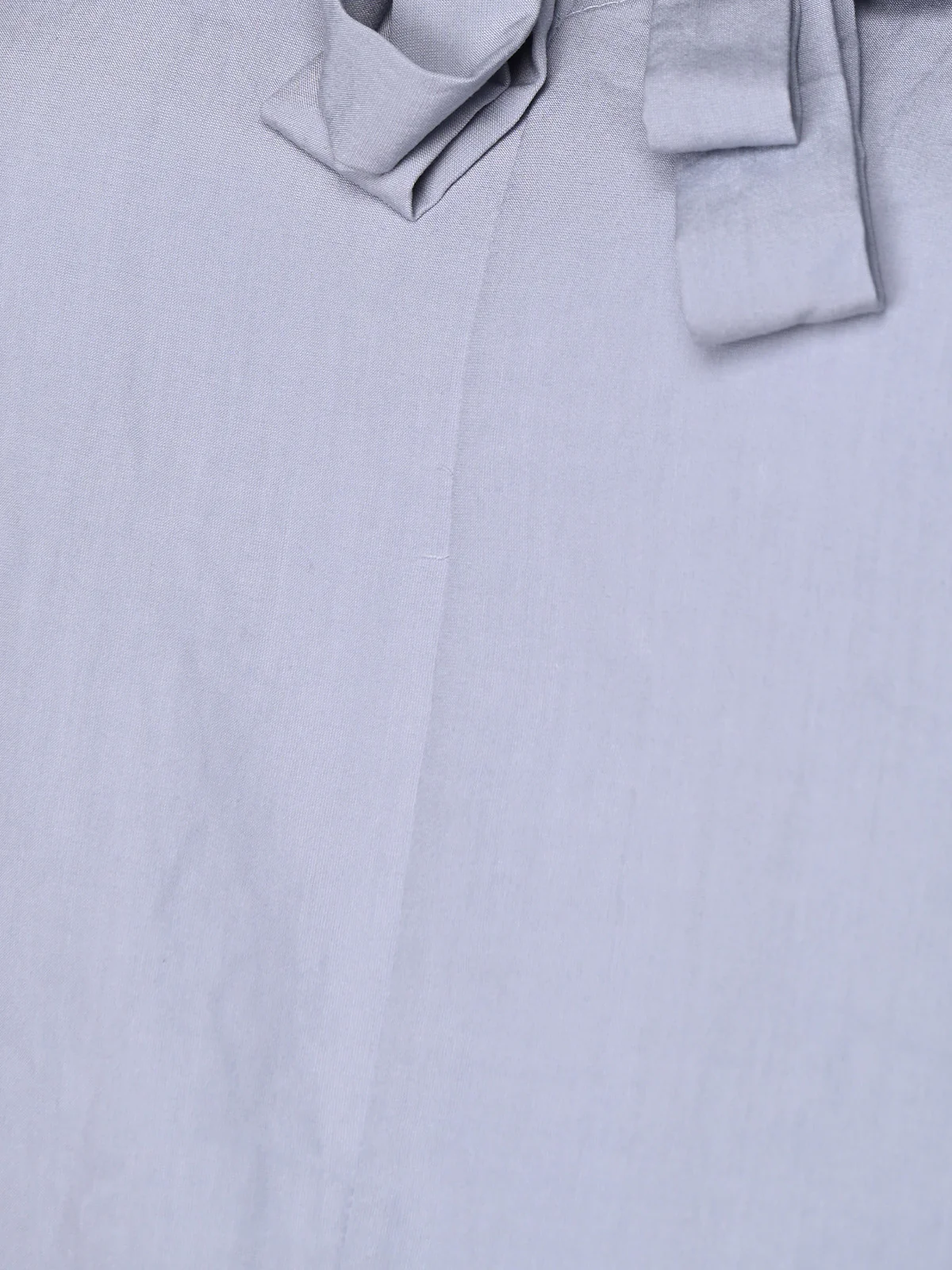 Odette Light Blue Cotton Blend Solid Top For Women - Image 4
